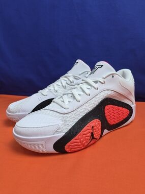 Jordan Tatum 2 Red Cement FJ6457-106 Men's Basketball Sneaker White Black Red